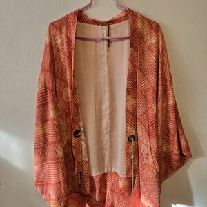Free People Shibori Print Kimono One Size